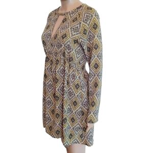 Pearle 88 Graphic Print Boho Dress - Size Small